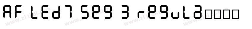 AF LED7 Seg 3 Regula字体转换